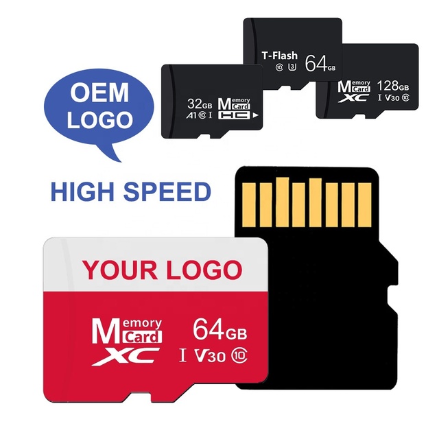 CE Certified Wholesale High Speed C10 U3 V30 V60 Mini Sd Memoria 32GB 64GB 128GB 256GB TF SD Card 512GB Custom LOGO Memory Card