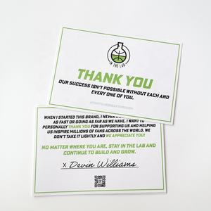 Tarjetas <span class=keywords><strong>de</strong></span> felicitación <span class=keywords><strong>de</strong></span> papel artístico con diseño <span class=keywords><strong>de</strong></span> logotipo personalizado a todo color al mejor precio, tarjetas <span class=keywords><strong>de</strong></span> agradecimiento <span class=keywords><strong>de</strong></span> negocios impresas a doble cara personalizadas - Product Image 1