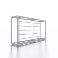 Comptoir promotionnel pliable en aluminium Gasser, pratique et compact, pour les présentoirs de magasin et les tables de marketing