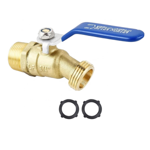 Robinet à bille en <span class=keywords><strong>laiton</strong></span> pour système <span class=keywords><strong>d</strong></span>'irrigation goutte à goutte, <span class=keywords><strong>raccord</strong></span> <span class=keywords><strong>d</strong></span>'entrée NPT mâle 3/4 pouces avec sortie de <span class=keywords><strong>tuyau</strong></span> <span class=keywords><strong>d</strong></span>'eau GHT mâle 3/4 pouces, robinet en <span class=keywords><strong>laiton</strong></span> lourd - Product Image 2