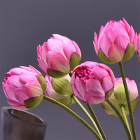 Fleurs de soie artificielles de Lotus en soie artificielle de haute qualité pour la décoration intérieure fleurs de nénuphar artificielles