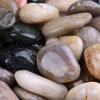 Cailloux durables antiacides de couleur mélangée polis naturels, respectueux de l'environnement, petits graviers de roche décoratifs pour jardinières plantes jardin