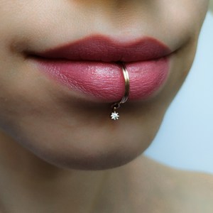 Bijoux de <span class=keywords><strong>piercing</strong></span> pour les lèvres, anneau de <span class=keywords><strong>piercing</strong></span> pour les lèvres en <span class=keywords><strong>or</strong></span> massif 14 carats, bijoux de <span class=keywords><strong>piercing</strong></span> pour femmes - Product Image 3