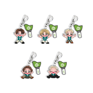 Llavero de acrílico personalizado con imagen Q (versión reducida) de ídolo, colgante con patrón de dibujos animados impreso UV, a la moda - Product Image 1