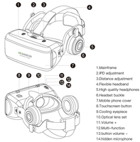 2026 G06EB Casque de Réalité Virtuelle Original VR 3D Sans Fil avec Joystick pour iOS Android, Matériel AR pour Réalité Virtuelle