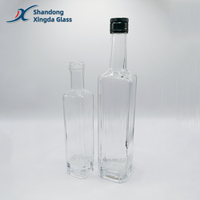 Vente en gros de bouteilles en verre vides carrées brunes/vertes Marasca pour huile d'olive de cuisine, avec bouchon à vis, 100 ml, 250 ml, 500 ml, 750 ml, 1 l