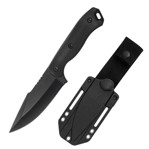 มีดอเนกประสงค์เหล็กดามัสกัส BK18-DIY OEM แบบกำหนดเองได้ พร้อมปลอก Kydex ด้ามไม้ คลิปหนีบเข็มขัด พกพาสะดวก สำหรับแคมป์ปิ้ง รับประกัน 1 ปี - Product Image 1