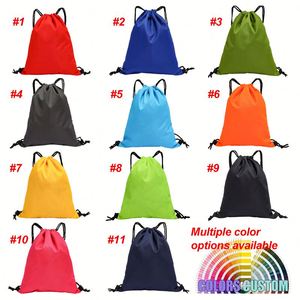 Wholesale Custom <b>Drawstring</b> Backpack with logo Reusable Gym <b>Bag</b> <b>Waterproof</b> Polyester <b>Drawstring</b> <b>Bag</b> for Corporate Gifts - Product Image 2