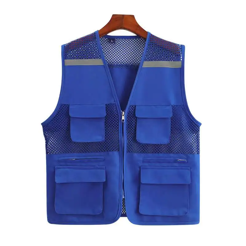 Reflector Netto Vest Met Multi Pocket In Voorraad Nieuwe Stijl Groothandelsprijs Voor Nachtwerk Uniform Hoge Hoeveelheid Mannen En Vrouwen