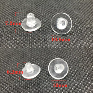 Accesorios para Pendientes, Tapones para Pendientes de Plata de Ley 925, Tapones para Orejas de Silicona Plástica - Product Image 6