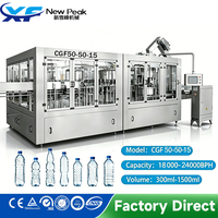 Ligne de remplissage automatique d'eau potable 24000 BPH, machine de remplissage d'eau minérale pour usine de remplissage de liquides
