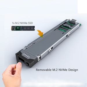 Unestech 1Bay M.2 NVMe PCIe 4.0 khay-ít SSD di động giá bao vây với slimisas SFF-8654 4i - Product Image 4