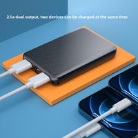 Batterie externe compacte 5W à logo personnalisé, chauffante, portable, 5000mAh, USB Type-C, alimentation mobile pour vêtements, mini, en plastique