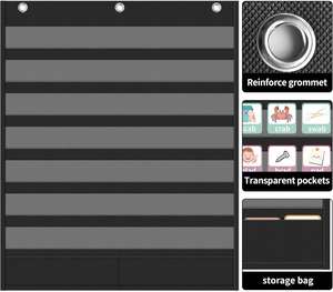 Organizador de Pared con 7+2 Bolsillos Estándar para Tareas Infantiles, Palabras, Frases, Aprendizaje del Alfabeto, Almacenamiento, Material Escolar y de Oficina - Product Image 4