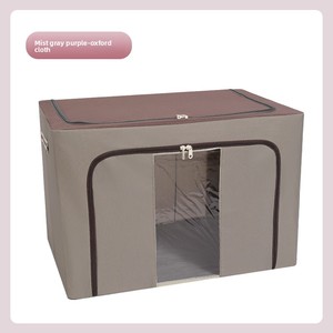 Caja de almacenamiento de tela Oxford bicolor, grande y gruesa, 3 tamaños 22/66/100L, bolsa plegable de tela para guardar <span class=keywords><strong>edredones</strong></span> y ropa para dormitorio - Product Image 3