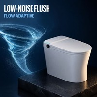 Siège de toilette allongé intelligent avec télécommande, siège chauffant et drainage en S