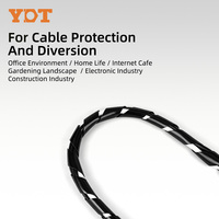 Envoltura Espiral de Plástico PE Blanca para Cables, Protector de Cables Divididos y Manguera Aislante para Agrupar Cables