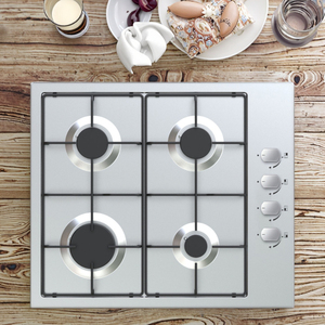 2025 La surface de la cuisinière électrique intégrée la plus vendue et la puissance de la batterie comprennent une cuisinière à gaz de table avec <span class=keywords><strong>Wok</strong></span> en acier inoxydable argenté OEM - Product Image 1