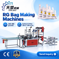 Sac semi-automatique à grande vitesse en plastique Nylon Poly sac scellant le fond faisant la machine