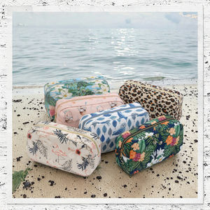 フラミンゴ柄旅行用化粧バッグ防水ファッション化粧バッグジッパー付き花 - Product Image 3