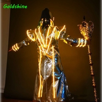 Costume de robot LED radiant pour scène de fête Robe rougeoyante pour éclairer la scène de bar ou les décorations de fête de boîte de nuit