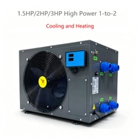 Refroidisseur d'eau commercial à onduleur en titane avec chauffage et refroidissement, fonctionnement automatique 1000W-4000W pour aquarium, bassin de fruits de mer et aquaculture
