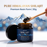 Résine de Shilajit de l'Himalaya en gros pour OEM, soutien énergétique à base de plantes, qualité alimentaire, gel de résine dorée, gouttes sèches 500mg par portion, certifié GMP