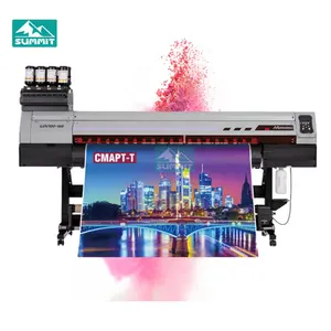 1.6米64英寸入门级UJV100-160 CMYK W CL紫外卷对卷打印机，带2pcs兄弟头