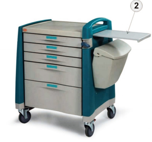Chariot d'urgence en ABS médical Ginee pour la clinique Chariot de traitement de médicaments en plastique - Product Image 1