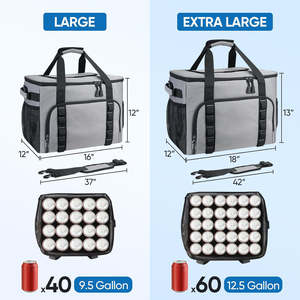 Bolsa Térmica Personalizada, Portátil, Resistente, para Acampar al Aire Libre, de Gran Capacidad, para 40 Latas, Impermeable, Expandible y Aislada - Product Image 2