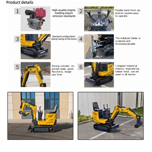 Mini-excavatrice 06T 1T 2T, certifiée EPA et Euro 5, excavatrice hydraulique sur chenilles, compatible avec plusieurs accessoires, vente en promotion - Product Image 4