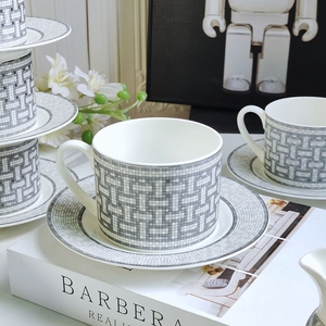 ชุดกาแฟและชา 15 ชิ้น สีเทาแบบราชวงศ์ ผลิตจากกระดูกจีน เป็นมิตรกับสิ่งแวดล้อม บรรจุในกล่องของขวัญสีตามสั่ง ความจุ 200 มล. ขายดี - Product Image 4