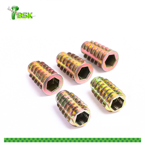 Tùy Chỉnh M4 M5 M6 M8 M10 Kẽm Hợp Kim Vít Chèn Nut Đồ Nội Thất Kẽm Hợp Kim Chủ Đề Chèn Nut Cho Tủ Gỗ - Product Image 1