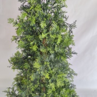 Arbre topiaire artificiel en cèdre de 4 pieds, arbre de plantes de pin de cyprès d'intérieur extérieur pour la décoration