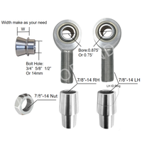 Rotules de tige filetées robustes 1,25 JMX PTFE Heim Joints Rose Joint