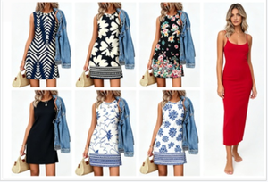 Vestidos de Verano con Cuello en V y Estampado Floral Pastoral, Cintura Ajustada, Estilos Variados, Envío de Stock Consolidado - Product Image 6