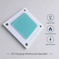 Plaque PC blanche opaque usinée avec précision par CNC pour composant interne de chargeur de véhicules électriques à énergie nouvelle, panneau d'isolation en polycarbonate