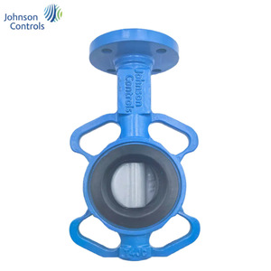 วาล์วผีเสื้อไฟฟ้า Johnson Controls แบบเวเฟอร์หน้าแปลนเหล็กดัด AC220V ปรับการสลับการทำงานได้ - Product Image 1