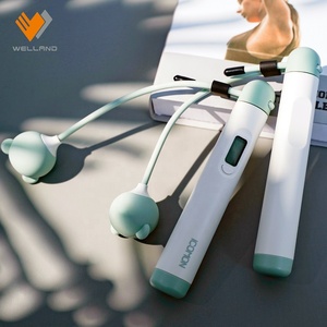 Home Fitness Gym Ball Sports Products Adjustable Jump Rope Sensor App-calorie Counter-for Sports Exercise Made Rubber Plastic