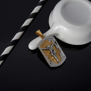 18k Gold Plated <b>Titanium</b> Steel Religious Pendant Necklace Unisex Gift Jewelry Fashion Accessory - Product Image 4