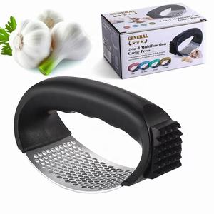 Utensilios de cocina para el hogar Herramienta innovadora Manual 430 Acero inoxidable 2 en 1 Juego de prensa de trituración de balancín de ajo - Product Image 3