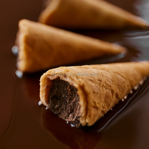 OEM giòn Burst bột giấy hợp chất kem sô cô la làm đầy kem sô cô la Cone Wafer Biscuit - Product Image 4