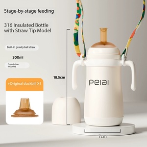 Biberón de acero inoxidable 316 con biberón seguro con pajita <span class=keywords><strong>para</strong></span> recién nacidos - Product Image 6