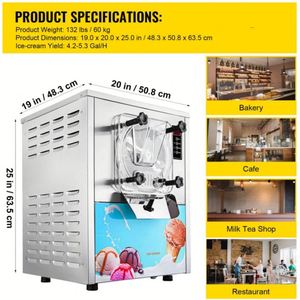 เครื่องทำไอศกรีมแข็ง1400W สำหรับธุรกิจเพื่อการค้าของ Sihao YKF-116 - Product Image 6