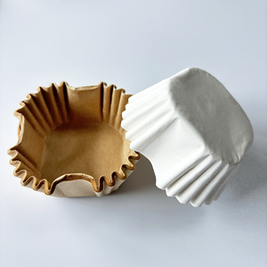 500Pcs trắng nâu cấp thực phẩm giấy vuông Cúpcake Lót dầu bằng chứng Giấy Bánh ly nướng Cúpcake trường hợp - Product Image 5