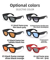 Kacamata Hitam Trendy Retro Chunky Square Cat Eye Bingkai Tebal UV400 untuk Mengemudi di Luar Ruangan, Fashion Eyewear, Logo Custom Grosir