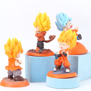 Dragons Balls figura de acción 15cm 4 estilos lindo Goku Anime figura de acción sonriente Goku Anime decoración de escritorio adorno de muñeca de dibujos animados - Product Image 3