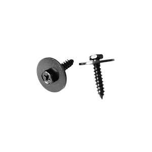 Vis autotaraudeuses hexagonales avec rondelle 4 mm en métal noir, filetage métrique droit, usage industriel général - Product Image 5