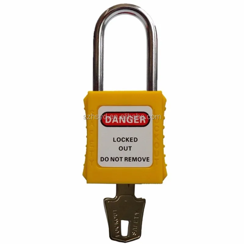 histay 38mm plastic safety padlock with steel shackle