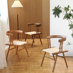<span class=keywords><strong>Chaise</strong></span> de bureau avec dossier JINS, meubles B&B, sièges pour la maison, chaises de salle à manger en bois massif tressé - Product Image 4